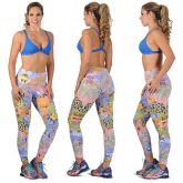 CALÇA FITNESS ESTAMPADA CÓS  LARGO